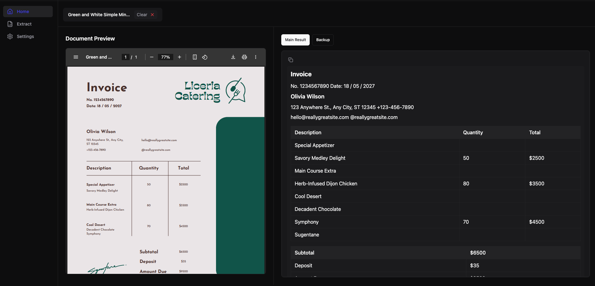 App screenshot